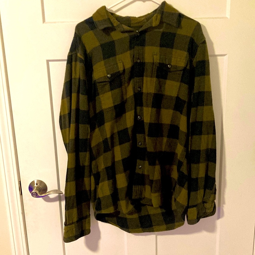 It’s a multicolored,size large,Sonoma casual button down.